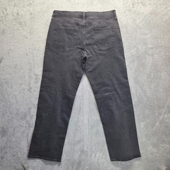 Gap 1969 Jeans Womens 12 Black 90s Loose Straight Mid Rise Faded Denim - Picture 2 of 14